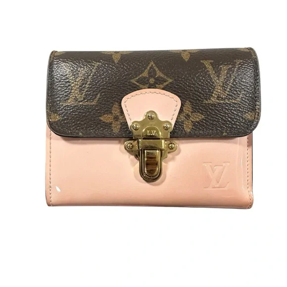 Louis Vuitton Ballerine Pink & Monogram Leather Cherrywood Compact Bifold Wallet - Picture 7 of 15